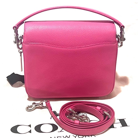 COACH Polished Pebble Leather Cassie Crossbody 19 Petunia - Picture 3 of 11